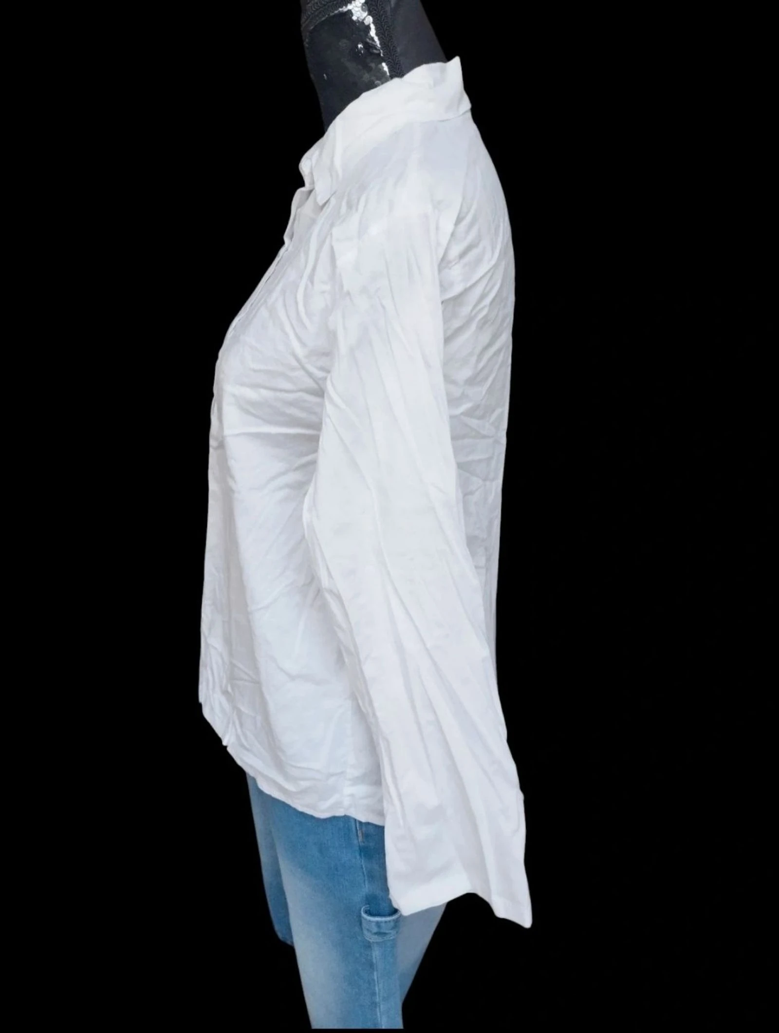 Witte herenoverhemd met lange mouwen maat M – photo 2